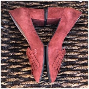 cole haan mabel tassel suede pumps